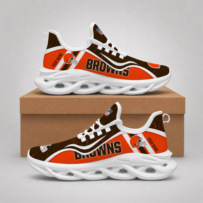 LIMITED EDITION - NEW CUSTOMIZED NFL29 CLB CLEVELAND BROWNS MAX SOUL SHOES