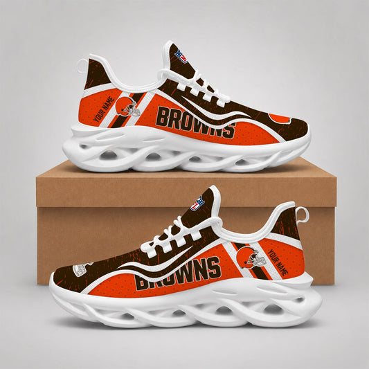 LIMITED EDITION - NEW CUSTOMIZED NFL29 CLB CLEVELAND BROWNS MAX SOUL SHOES