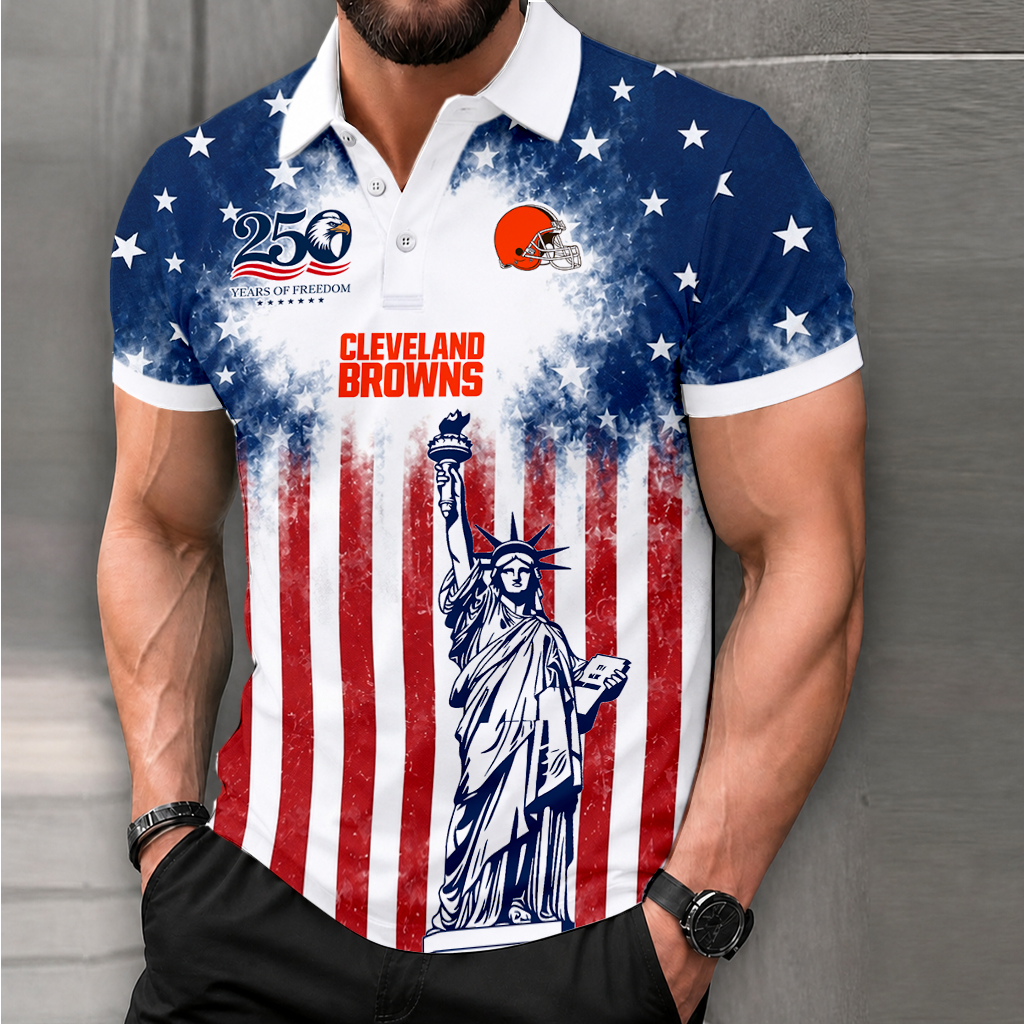 LIMITED EDITION - NEW CUSTOMIZED NFL29 CLB CLEVELAND BROWNS POLO SHIRT, ZIP POLO SHIRT & T-SHIRTS