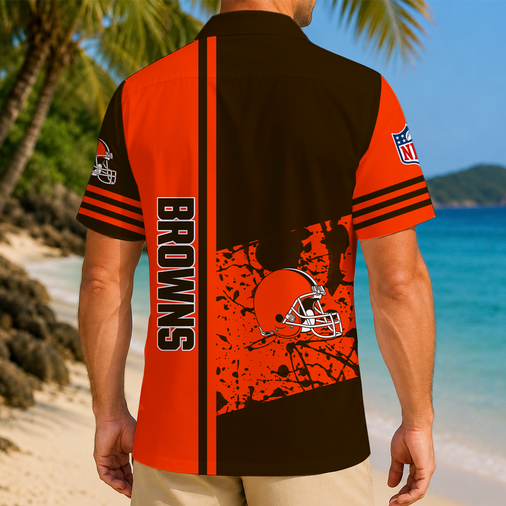 FINAL SALE - NEW CUSTOMIZED NFL29 CLB CLEVELAND BROWNS UNISEX HAWAIIAN SHIRT