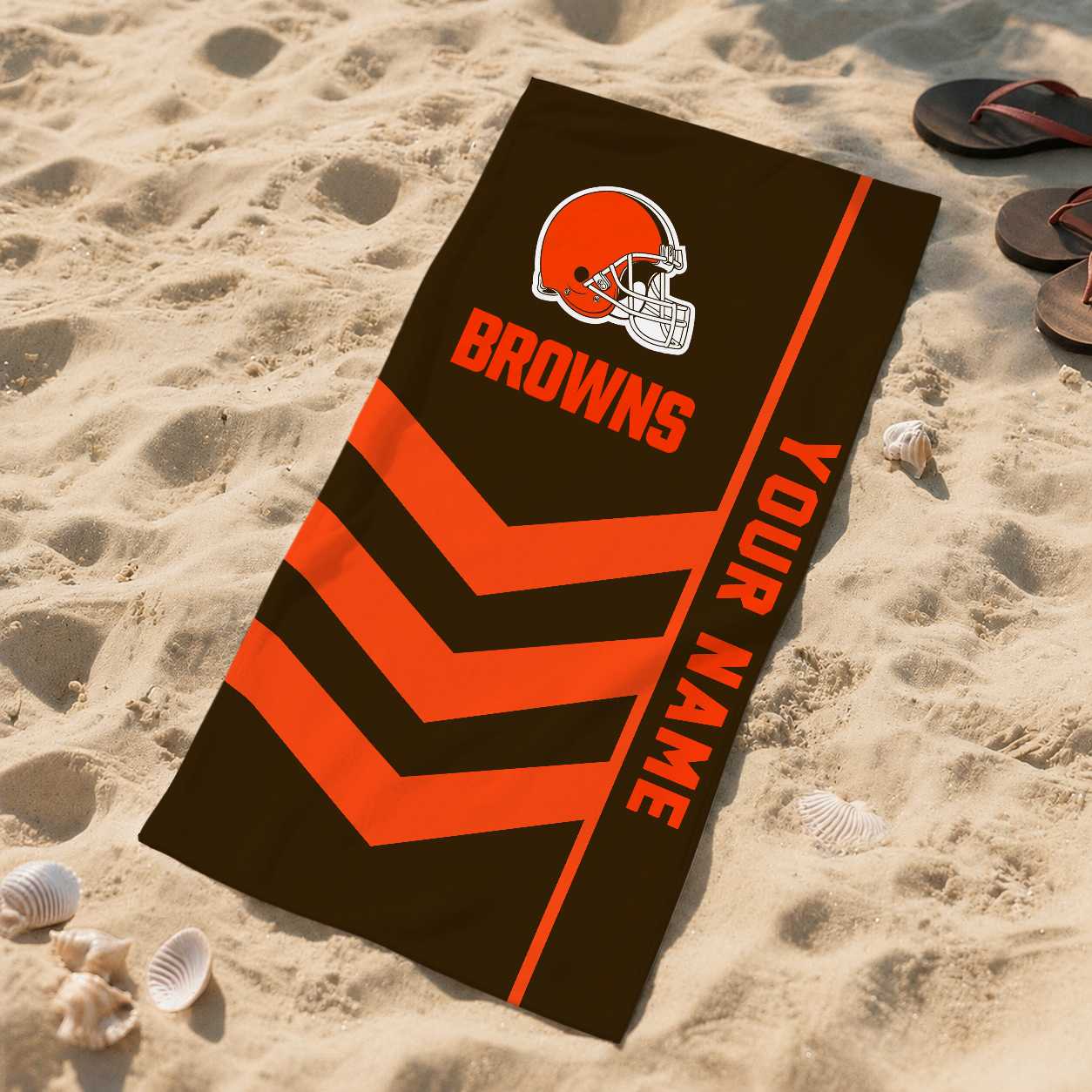 HOT DEAL - NEW CUSTOMIZED NFL29 CLB CLEVELAND BROWNS BEACH TOWEL