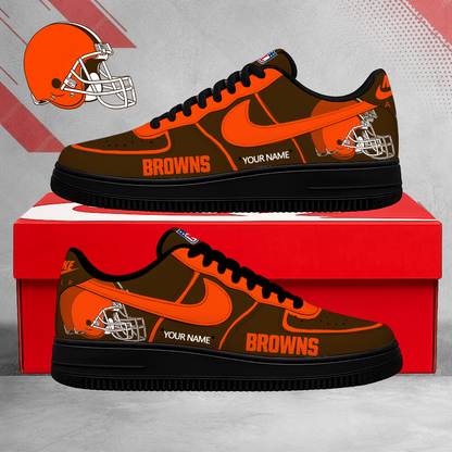 EXCLUSIVE EDITION - NEW CUSTOMIZED NFL29 CLB CLEVELAND BROWNS AF1 SHOES