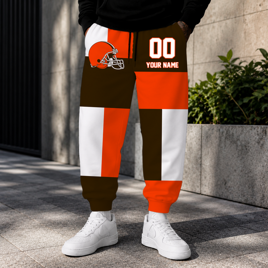 VIRAL EDITION - NEW CUSTOMIZED NFL29 CLB CLEVELAND BROWNS SWEATPANTS