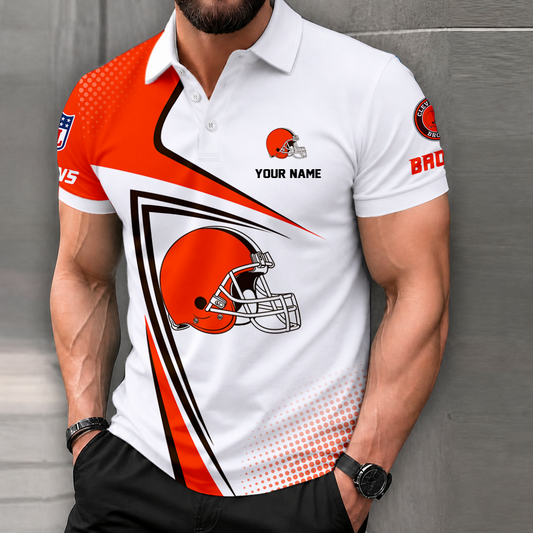 FINAL SALE - NEW CUSTOMIZED NFL29 CLB CLEVELAND BROWNS T-SHIRT, POLO SHIRT, ZIP POLO SHIRT, SWEATSHIRT, HOODIE & ZIP HOODIE