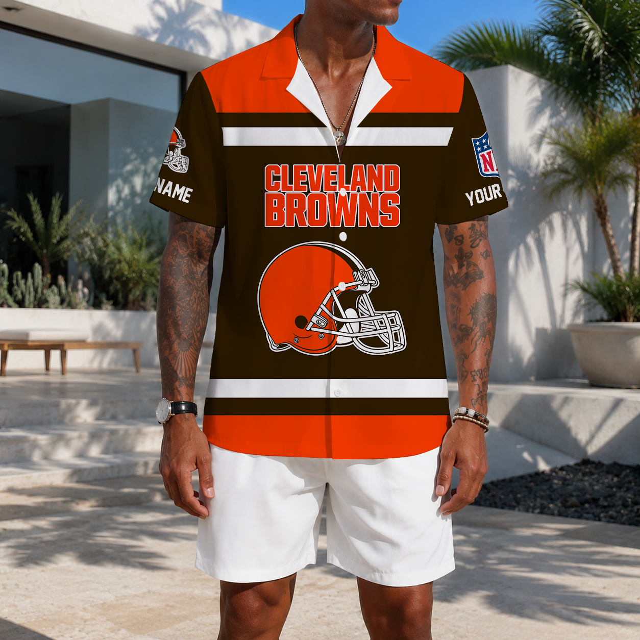 FLASH SALE - NEW CUSTOMIZED NFL29 CLB CLEVELAND BROWNS UNISEX HAWAIIAN SHIRT