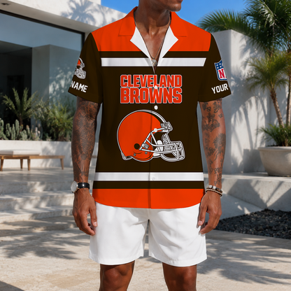 FLASH SALE - NEW CUSTOMIZED NFL29 CLB CLEVELAND BROWNS UNISEX HAWAIIAN SHIRT