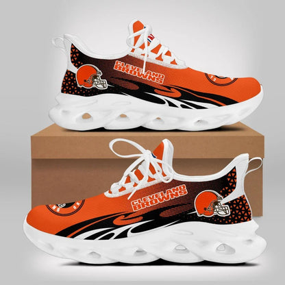 VIRAL EDITION - NEW CUSTOMIZED NFL29 CLB CLEVELAND BROWNS UNISEX MAX SOUL SHOES