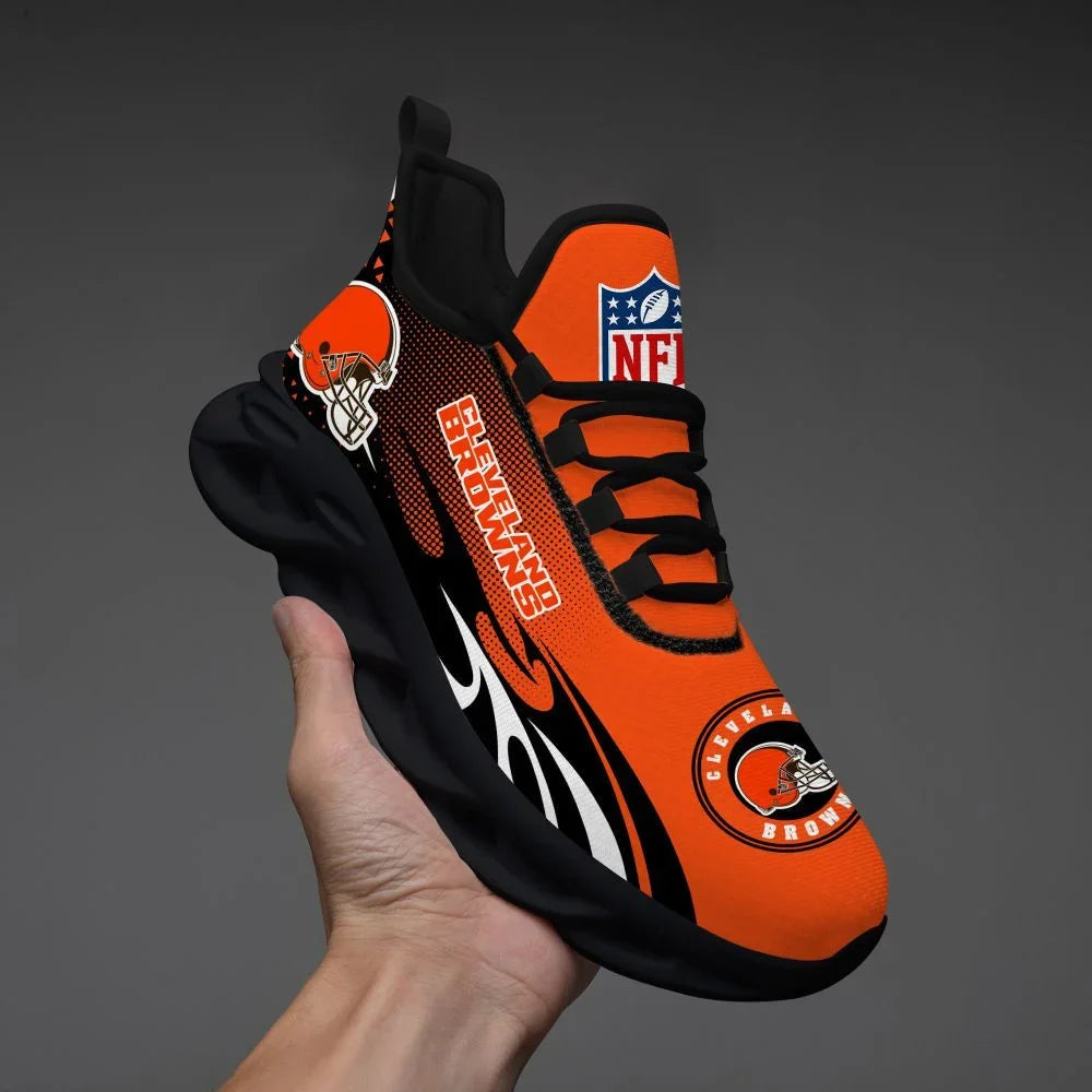VIRAL EDITION - NEW CUSTOMIZED NFL29 CLB CLEVELAND BROWNS UNISEX MAX SOUL SHOES