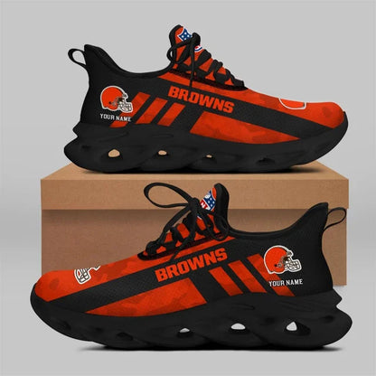 VIRAL EDITION - NEW CUSTOMIZED NFL29 CLB CLEVELAND BROWNS UNISEX MAX SOUL SHOES