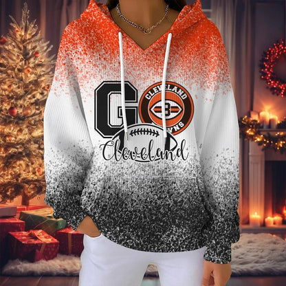 SPECIAL EDITION - NEW CUSTOMIZED NFL29 CLB CLEVELAND BROWNS RIBBED HOODIE & SWEATSHIRT