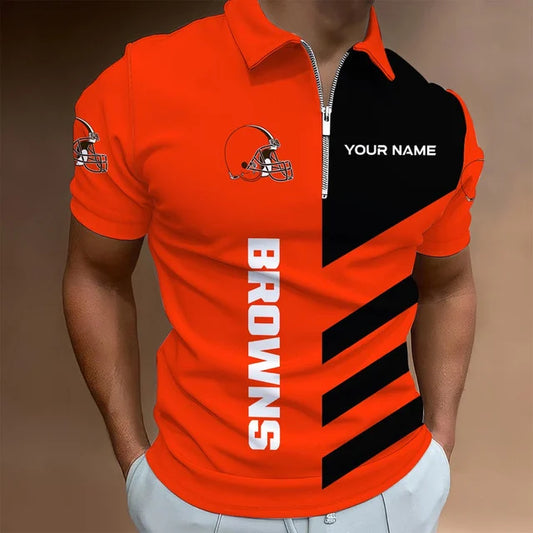 HOT DEAL - NEW CUSTOMIZED NFL29 CLB CLEVELAND BROWNS T-SHIRT, POLO SHIRT, ZIP POLO SHIRT, SWEATSHIRT, HOODIE & ZIP HOODIE