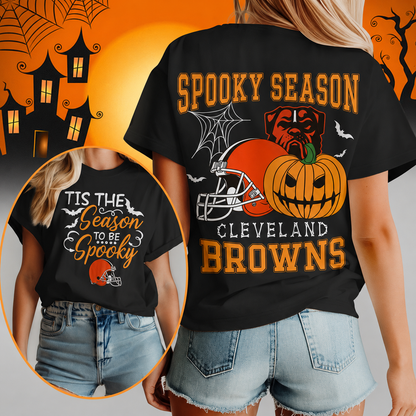 FLASH SALE - NEW CUSTOMIZED NFL29 CLB CLEVELAND BROWNS  HALLOWEEN T-SHIRT, HOODIE & ZIP HOODIE