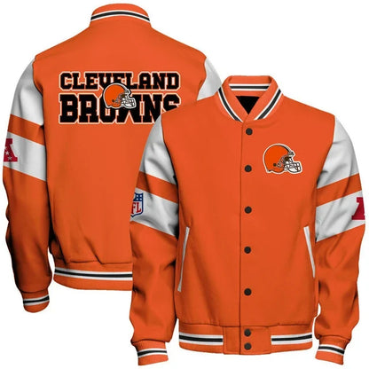 VIRAL EDITION - NEW CUSTOMIZED NFL29 CLB CLEVELAND BROWNS SATIN VARSITY & BASEBALL JACKET
