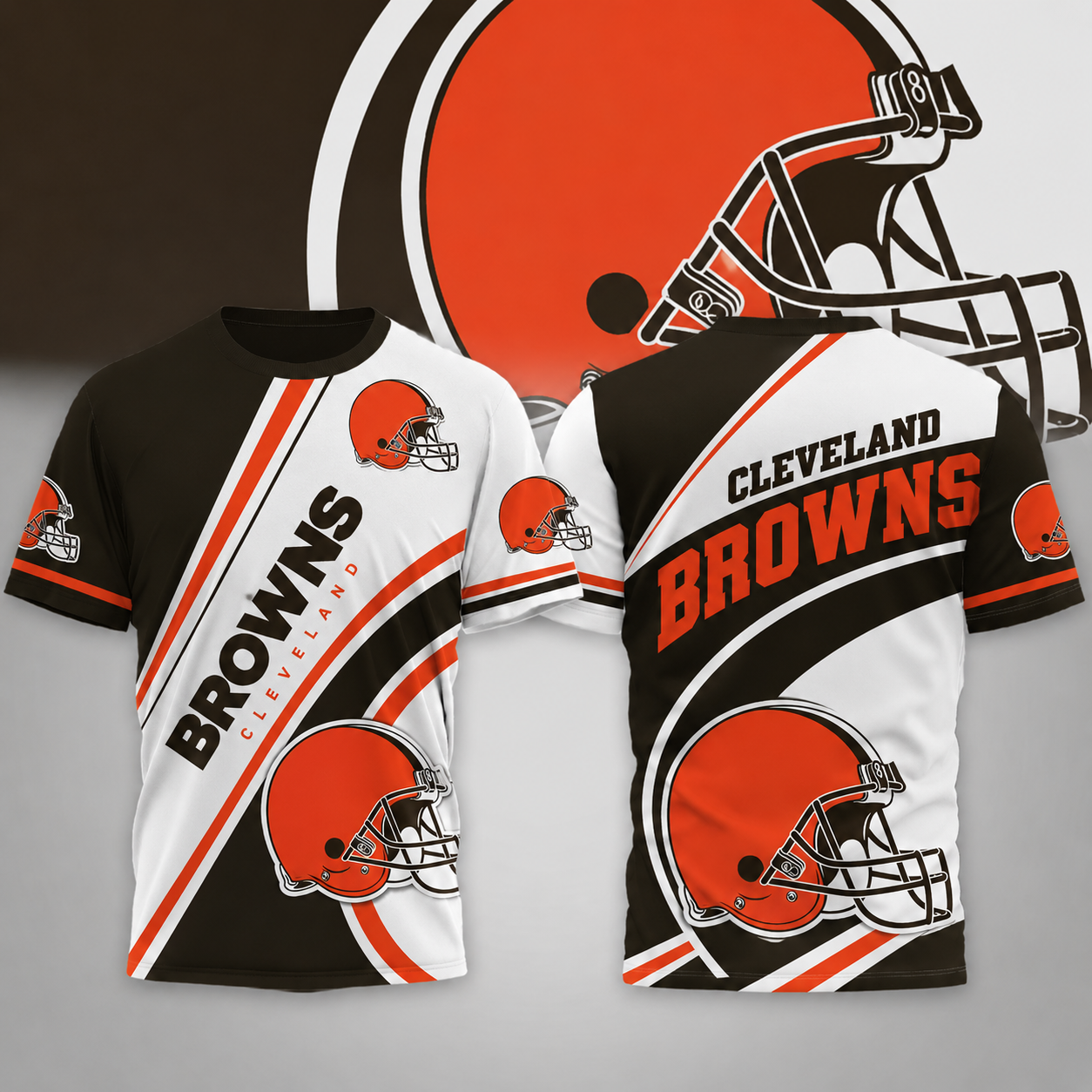 FINAL SALE - NEW CUSTOMIZED NFL29 CLB CLEVELAND BROWNS POLO SHIRT, ZIP POLO SHIRT, T-SHIRT, HOODIE, ZIP HOODIE & SWEATSHIRT