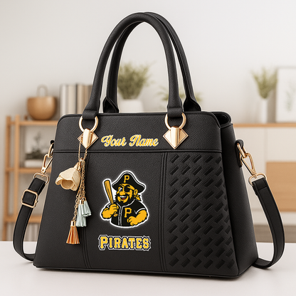 LIMITED EDITION - NEW CUSTOMIZED MLB29 PHP PB PIRATES ZIP HANDBAG MULTICOLOR