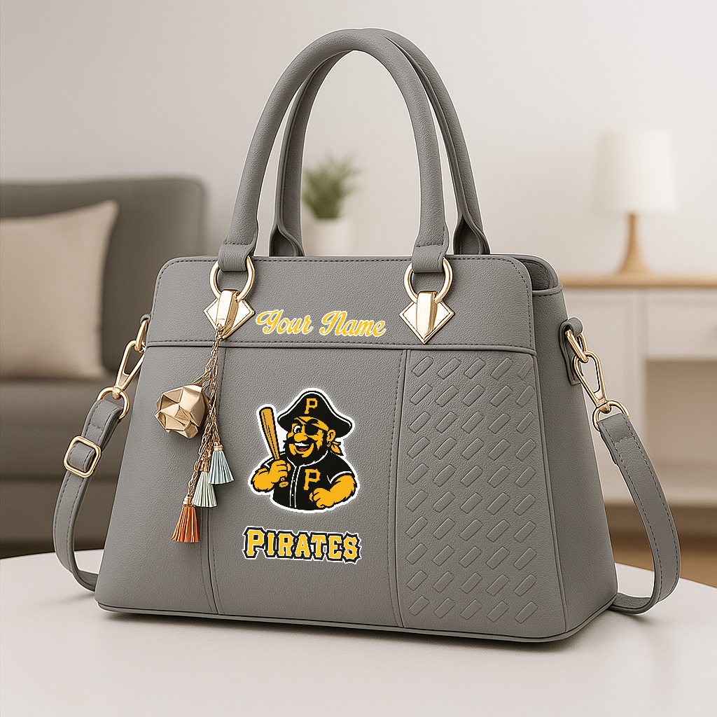 LIMITED EDITION - NEW CUSTOMIZED MLB29 PHP PB PIRATES ZIP HANDBAG MULTICOLOR