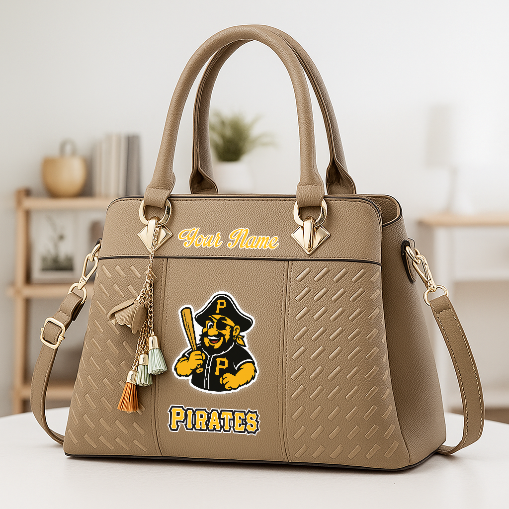 LIMITED EDITION - NEW CUSTOMIZED MLB29 PHP PB PIRATES ZIP HANDBAG MULTICOLOR