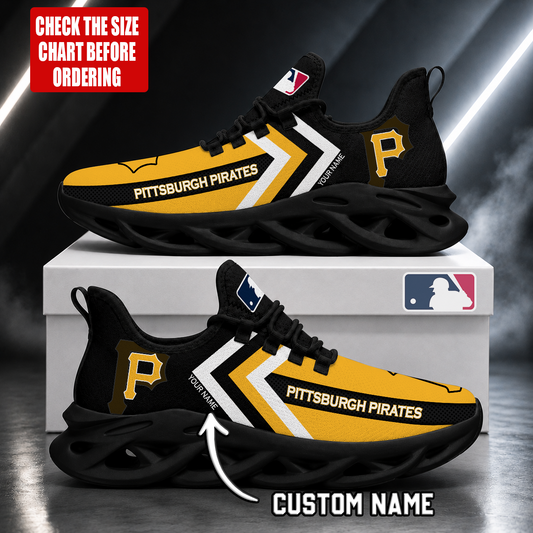 FINAL SALE - NEW CUSTOMIZED MLB29 PHP PITTSBURGH PIRATES MAX SOUL SHOES