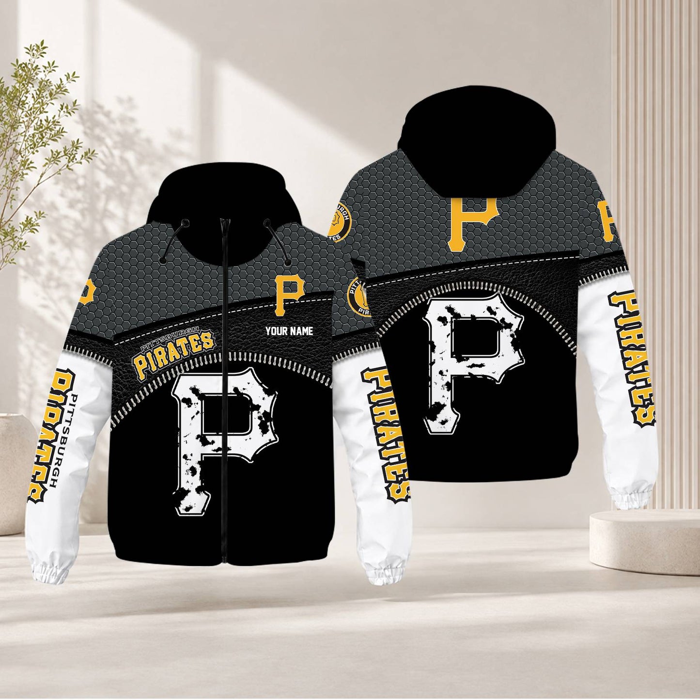 FINAL SALE - NEW CUSTOMIZED MLB29 PHP PITTSBURGH PIRATES WINDBREAKER JACKET
