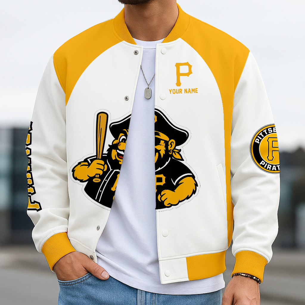 LIMITED EDITION - NEW CUSTOMIZED MLB29 PHP PB PIRATES BASEBALL JACKET, SATIN VARSITY JACKET