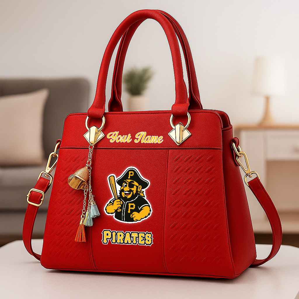 LIMITED EDITION - NEW CUSTOMIZED MLB29 PHP PB PIRATES ZIP HANDBAG MULTICOLOR