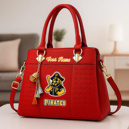 LIMITED EDITION - NEW CUSTOMIZED MLB29 PHP PB PIRATES ZIP HANDBAG MULTICOLOR