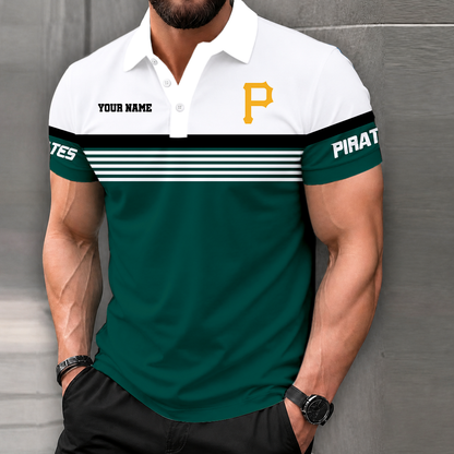 LIMITED EDITION - NEW CUSTOMIZED MLB29 PHP PITTSBURGH PIRATES POLO SHIRT