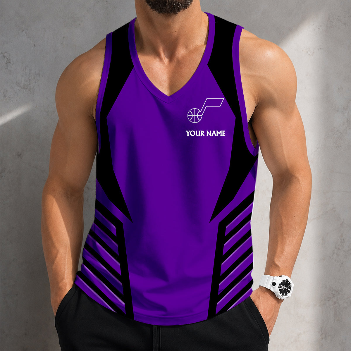 SPECIAL EDITION - NEW CUSTOMIZED NBA29 UJZ UTAH JAZZ MEN'S TANK TOP