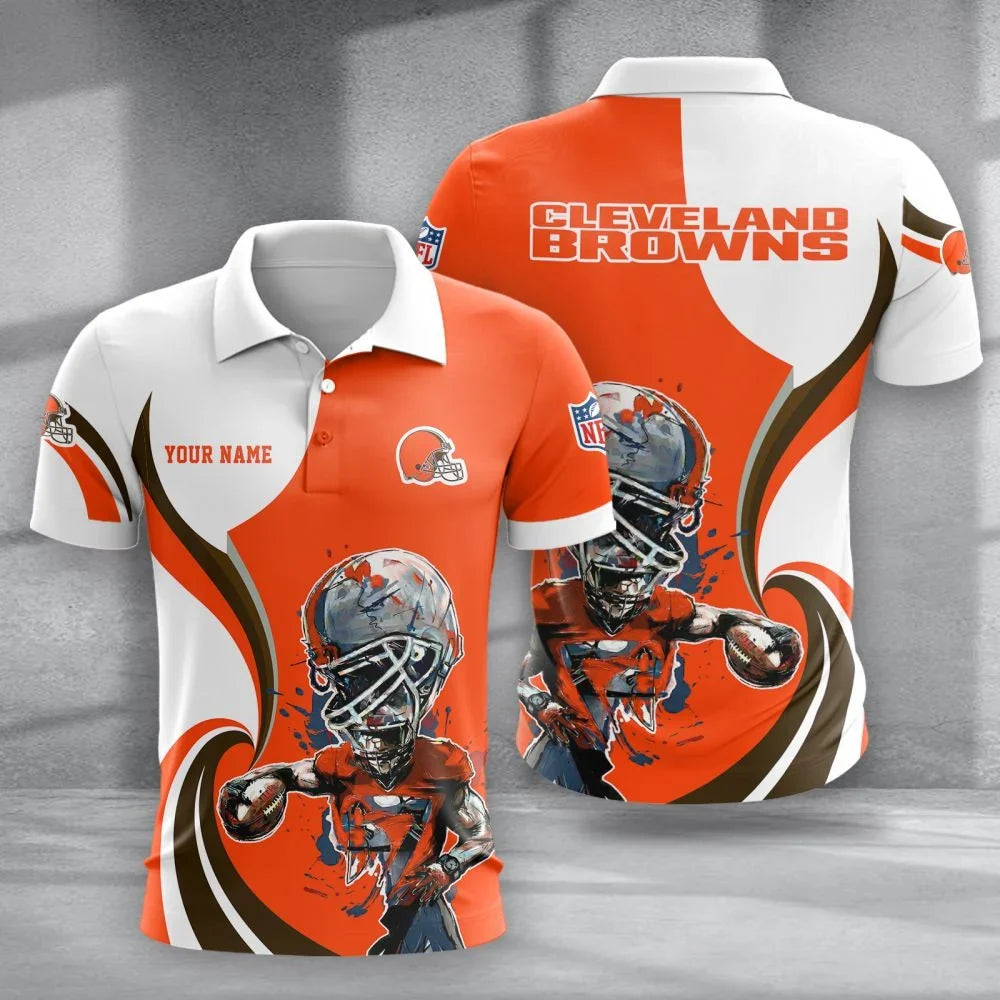 SPECIAL EDITION - NEW CUSTOMIZED NFL29 CLB CLEVELAND BROWNS T-SHIRT, POLO SHIRT, ZIP POLO SHIRT, SWEATSHIRT, HOODIE & ZIP HOODIE