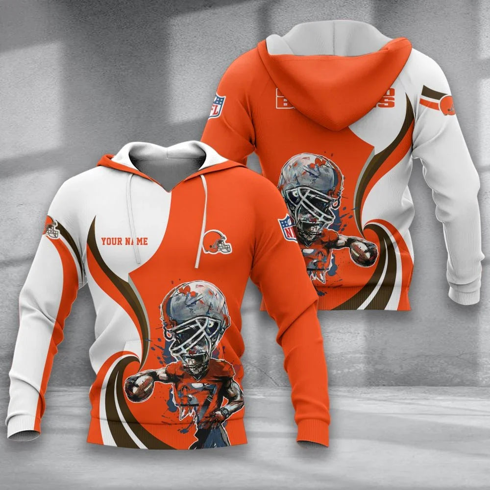 SPECIAL EDITION - NEW CUSTOMIZED NFL29 CLB CLEVELAND BROWNS T-SHIRT, POLO SHIRT, ZIP POLO SHIRT, SWEATSHIRT, HOODIE & ZIP HOODIE