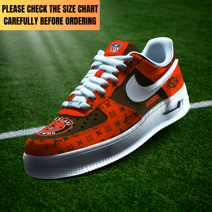 VIRAL EDITION - NEW CUSTOMIZED NFL29 CLB CLEVELAND BROWNS AF1 SHOES
