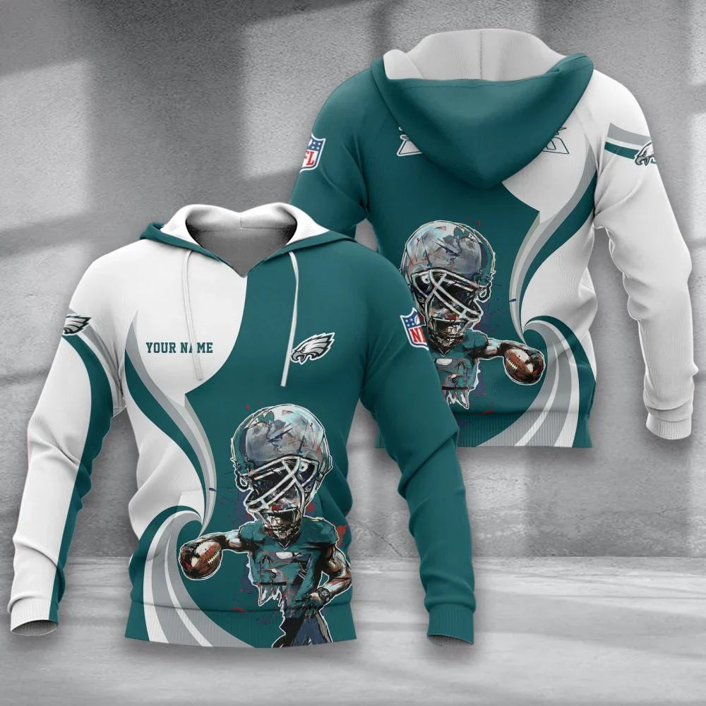 SPECIAL EDITION - NEW CUSTOMIZED NFL02 PPE PHILADELPHIA EAGLES T-SHIRT, POLO SHIRT, ZIP POLO SHIRT, SWEATSHIRT, HOODIE & ZIP HOODIE