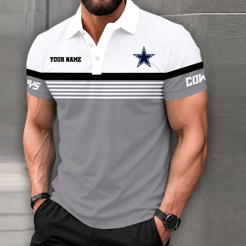 FINAL SALE - NEW CUSTOMIZED NFL21 DCB DALLAS COWBOYS POLO SHIRT