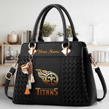 LIMITED EDITION - NEW CUSTOMIZED NFL31 TST TENNESSEE TITANS LUXURY HANDBAG IN MULTIPLE COLORS