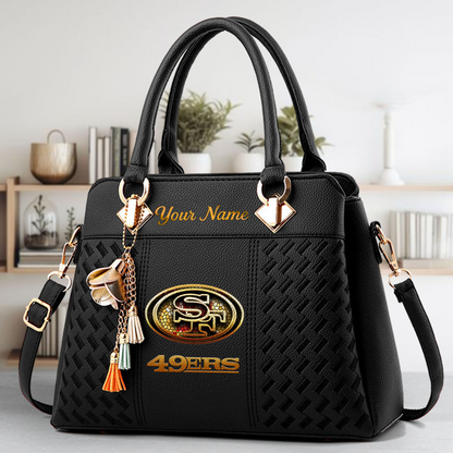 LIMITED EDITION - NEW CUSTOMIZED NFL11 SF49 SAN FRANCISCO 49ERS LUXURY HANDBAG IN MULTIPLE COLORS