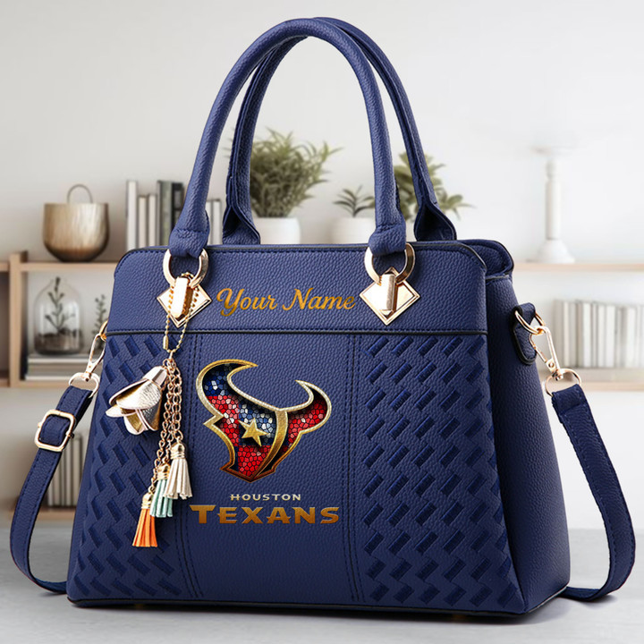 LIMITED EDITION - NEW CUSTOMIZED NFL15 HTT HOUSTON TEXANS LUXURY HANDBAG IN MULTIPLE COLORS