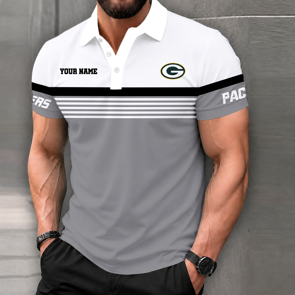 FINAL SALE - NEW CUSTOMIZED NFL08 GBP GREEN BAY PACKERS POLO SHIRT