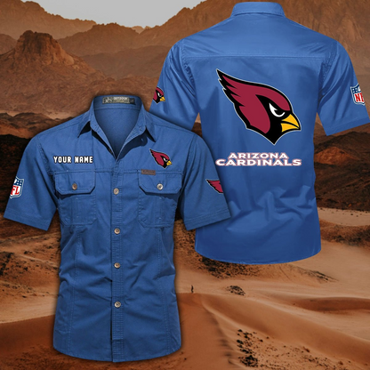 FINAL SALE - NEW CUSTOMIZED NFL20 ARC ARIZONA CARDINALS MUTICOLOR MEN'S CARGO SHIRT