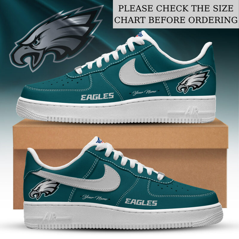 FLASH SALE - NEW CUSTOMIZED NFL02 PPE PHILADELPHIA EAGLES AF1 SHOES