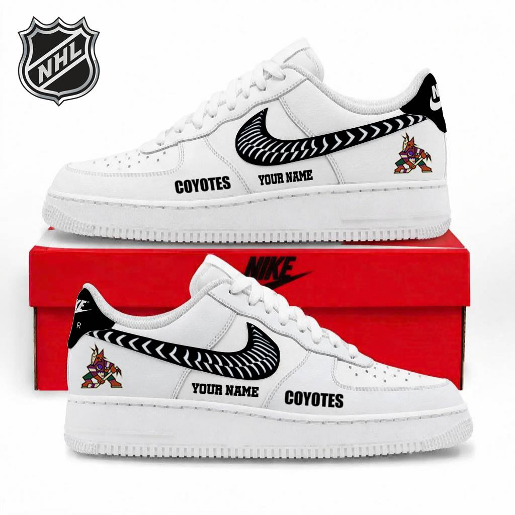 LIMITED EDITION - NEW CUSTOMIZED NHL30 AZC ARIZONA COYOTES AF1 SNEAKERS