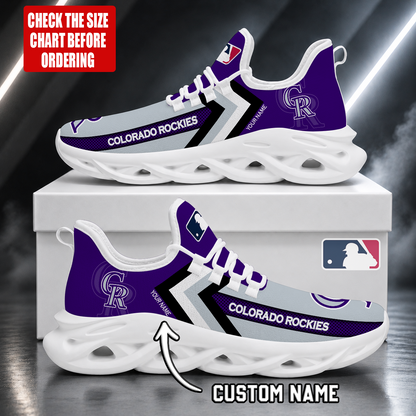 FINAL SALE - NEW CUSTOMIZED MLB30 COR COLORADO ROCKIES MAX SOUL SHOES