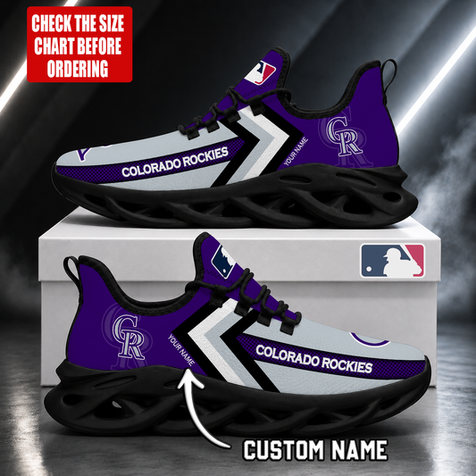 FINAL SALE - NEW CUSTOMIZED MLB30 COR COLORADO ROCKIES MAX SOUL SHOES