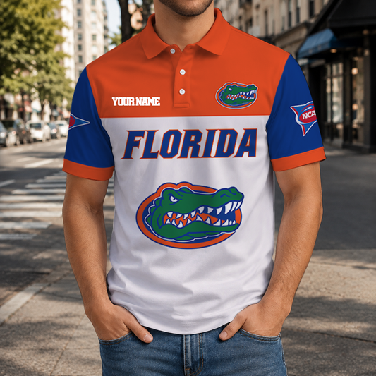 SPECIAL OFFER - NEW CUSTOMIZED NCAA FBS30 FLG FLORIDA GATORS POLO SHIRT, ZIP POLO SHIRT & T-SHIRTS