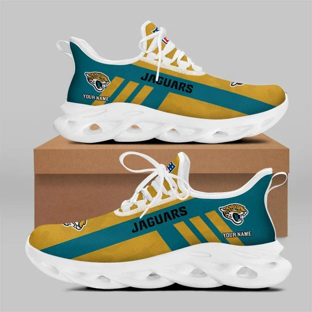 VIRAL EDITION - NEW CUSTOMIZED NFL30 JSJ JACKSONVILLE JAGUARS UNISEX MAX SOUL SHOES