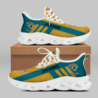 VIRAL EDITION - NEW CUSTOMIZED NFL30 JSJ JACKSONVILLE JAGUARS UNISEX MAX SOUL SHOES