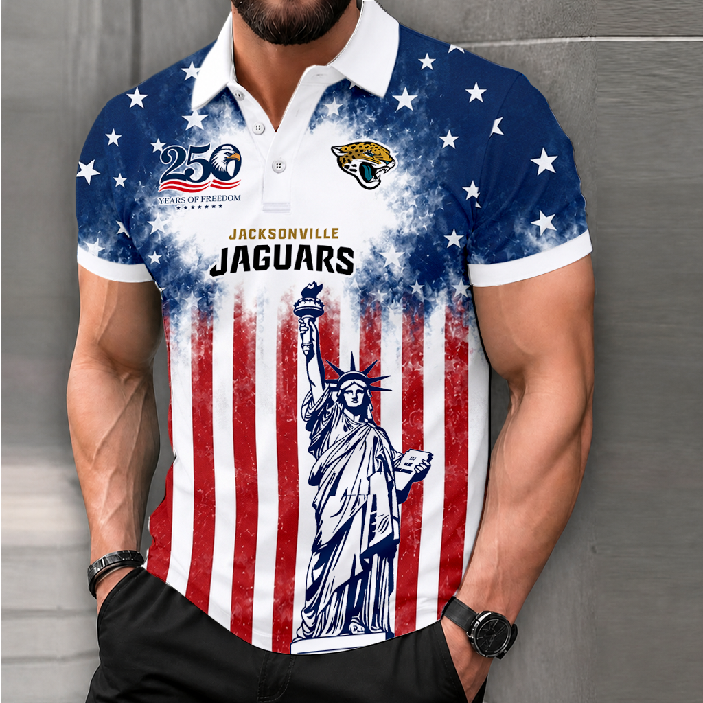 LIMITED EDITION - NEW CUSTOMIZED NFL30 JSJ JACKSONVILLE JAGUARS POLO SHIRT, ZIP POLO SHIRT & T-SHIRTS