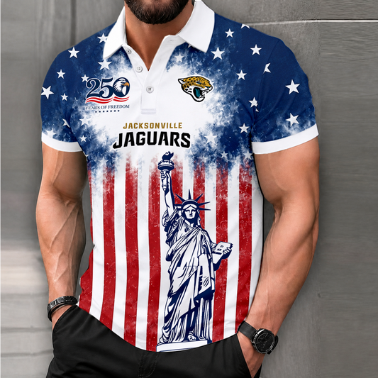 LIMITED EDITION - NEW CUSTOMIZED NFL30 JSJ JACKSONVILLE JAGUARS POLO SHIRT, ZIP POLO SHIRT & T-SHIRTS