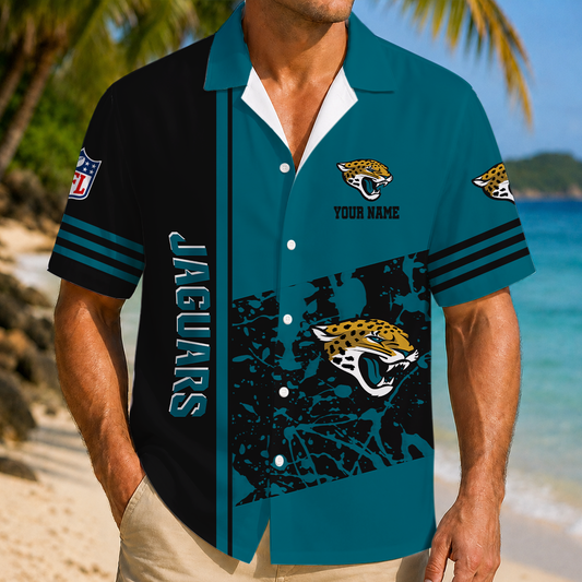 FINAL SALE - NEW CUSTOMIZED NFL30 JSJ JACKSONVILLE JAGUARS UNISEX HAWAIIAN SHIRT