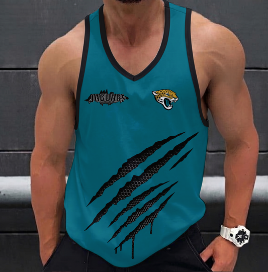 LIMITED EDITION - NEW CUSTOMIZED NFL30 JSJ JACKSONVILLE JAGUARS UNISEX TANK TOP
