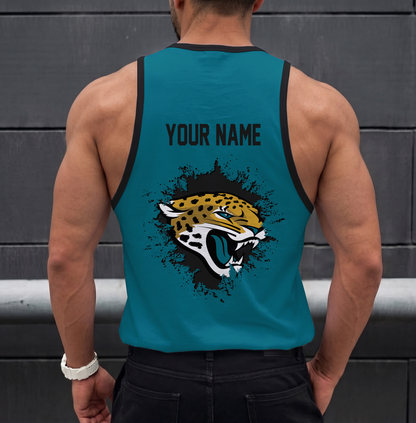 LIMITED EDITION - NEW CUSTOMIZED NFL30 JSJ JACKSONVILLE JAGUARS UNISEX TANK TOP